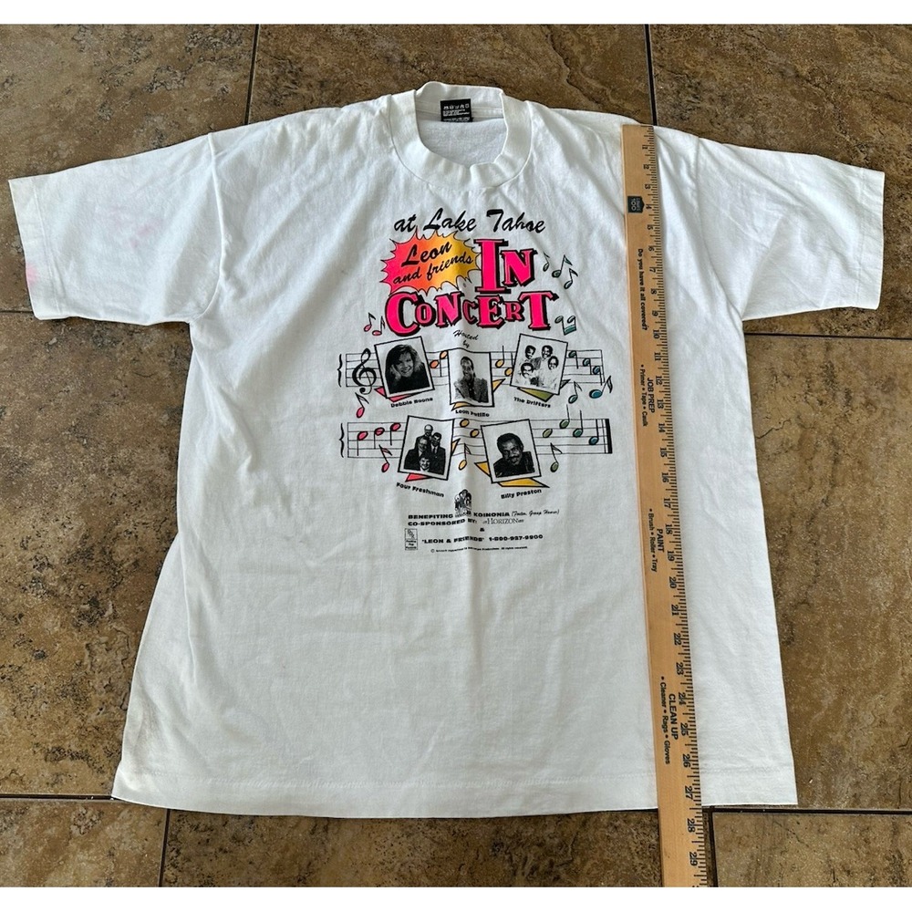 At Lake Tahoe Leon And Friends In Concert Single Stitch Size XL Blemish On Shirt